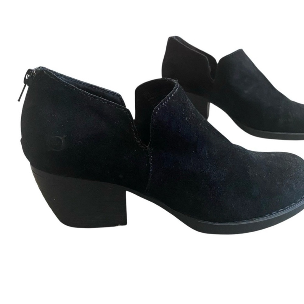 Born Black Suede Ankle Booties